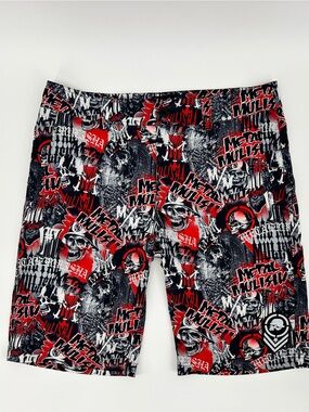 Men’s Metal Mulisha Standard Chaos hybrid board shorts swim long size 33 EUC